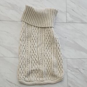 Target Cream Cable Knit Dog Sweater
